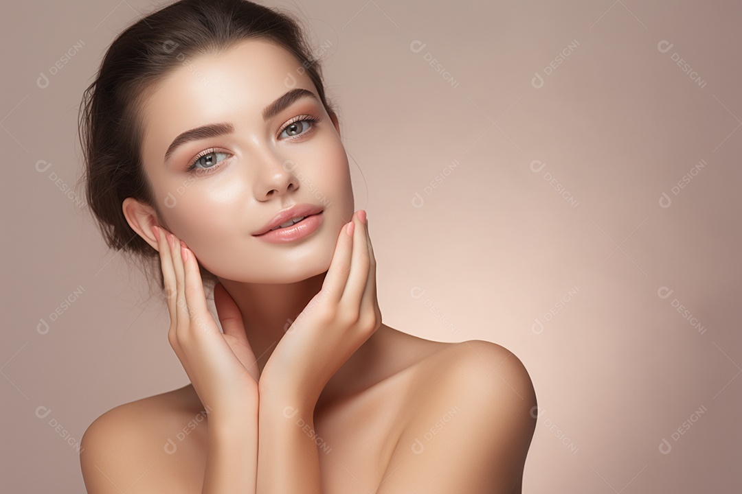 Linda mulher em procedimentos estéticos