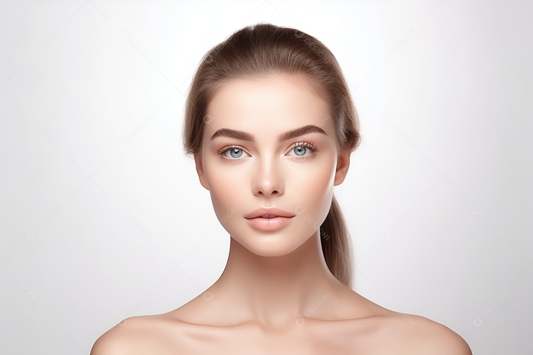 Linda mulher em procedimentos estéticos