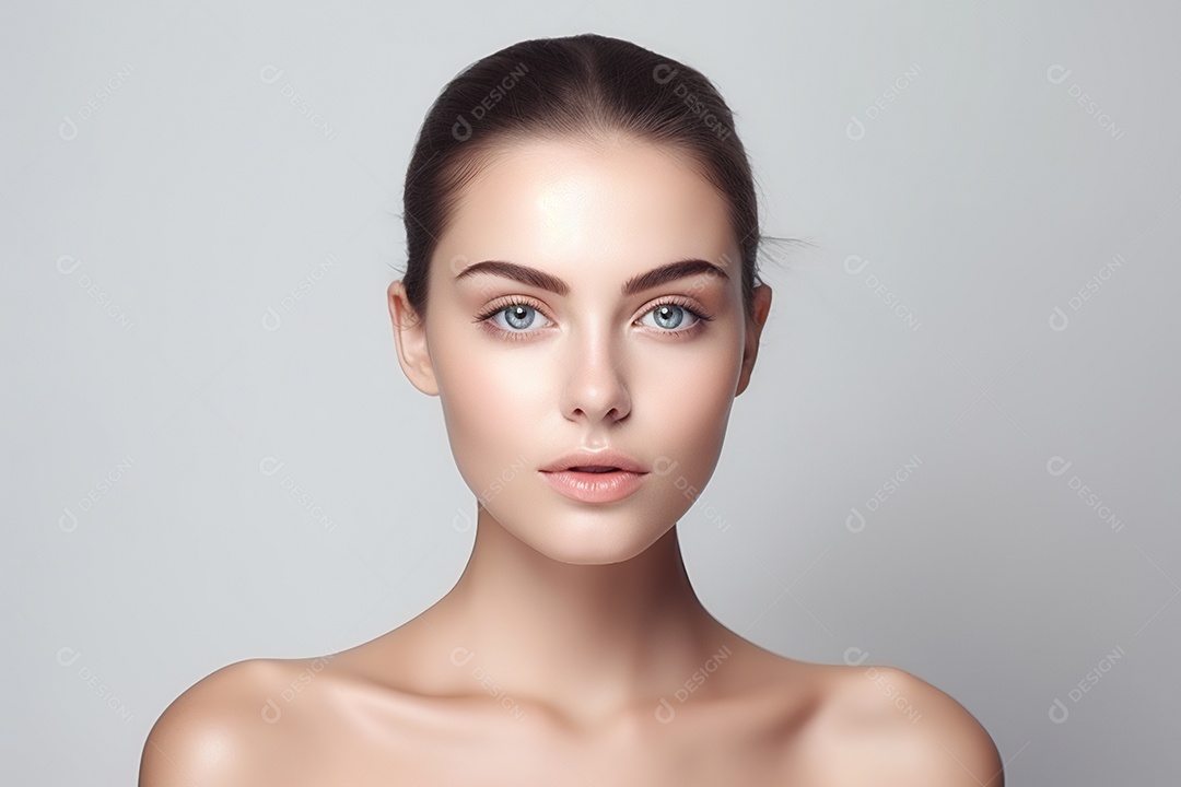 Linda mulher em procedimentos estéticos