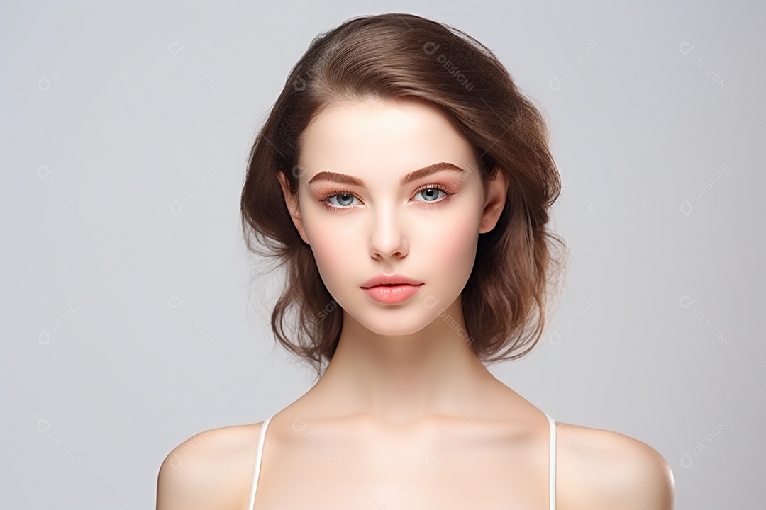 Linda mulher em procedimentos estéticos