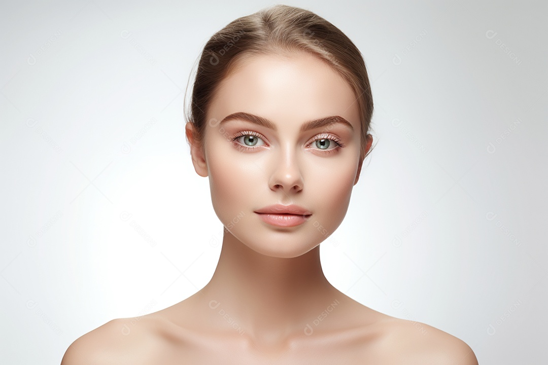 Linda mulher em procedimentos estéticos