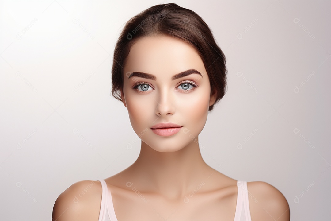 Linda mulher em procedimentos estéticos