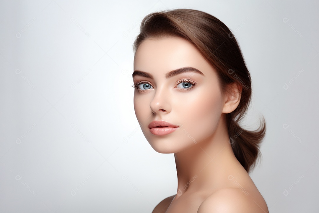 Linda mulher em procedimentos estéticos