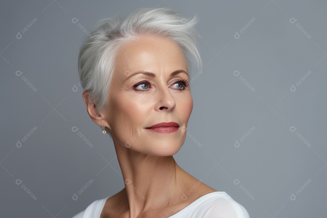 Linda mulher em procedimentos estéticos