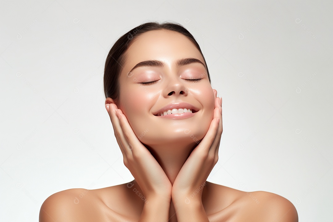 Linda mulher em procedimentos estéticos