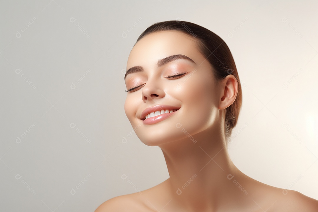 Linda mulher em procedimentos estéticos