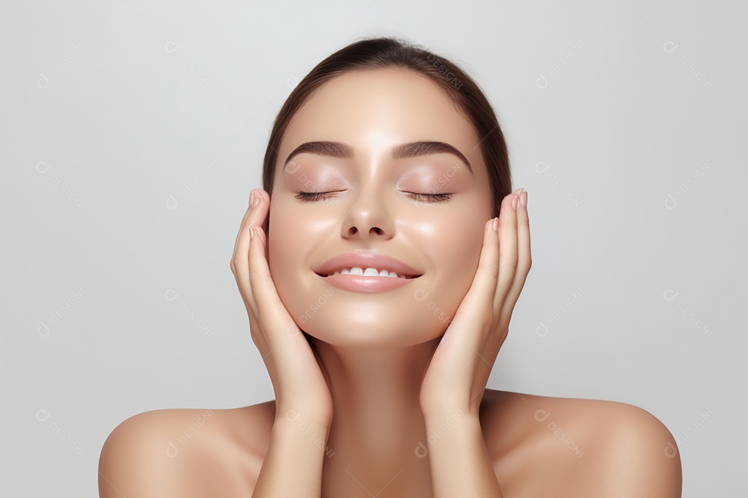 Linda mulher em procedimentos estéticos