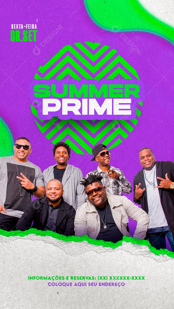 Flyer Story Summer Prime Pagode Social Media PSD Editável