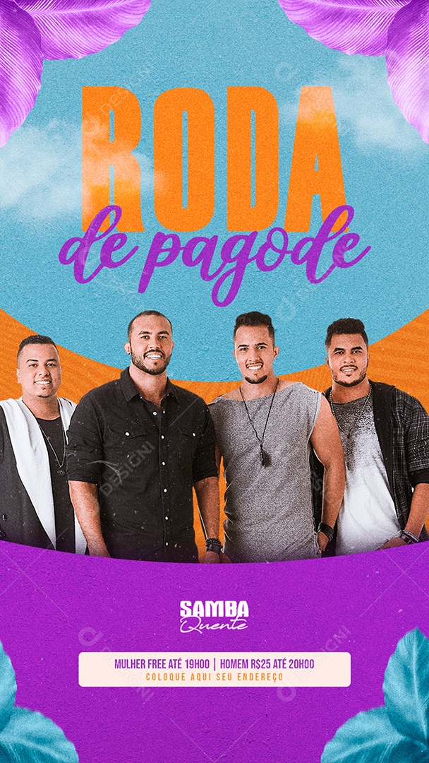 Flyer Story Roda De Pagode Social Media PSD Editável