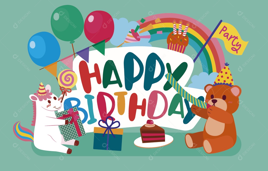 Ilustração de Aniversario Vetor EPS