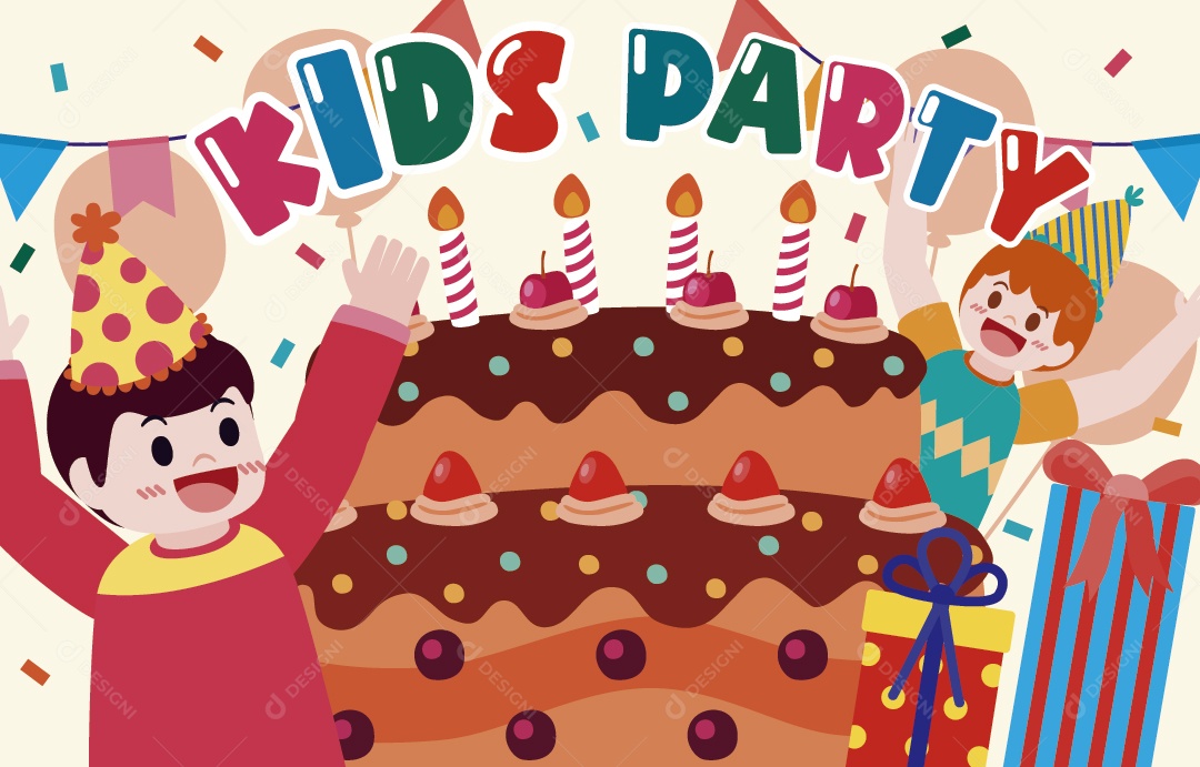 Ilustração de Aniversario Vetor EPS