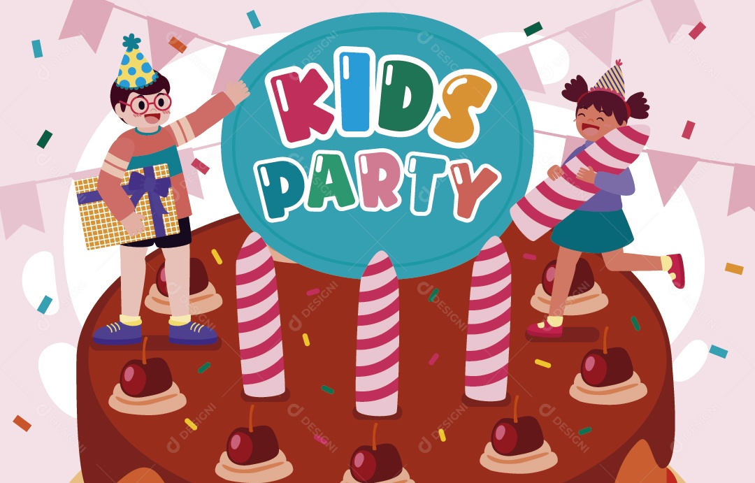 Feliz de Aniversario Ilustração Vetor EPS