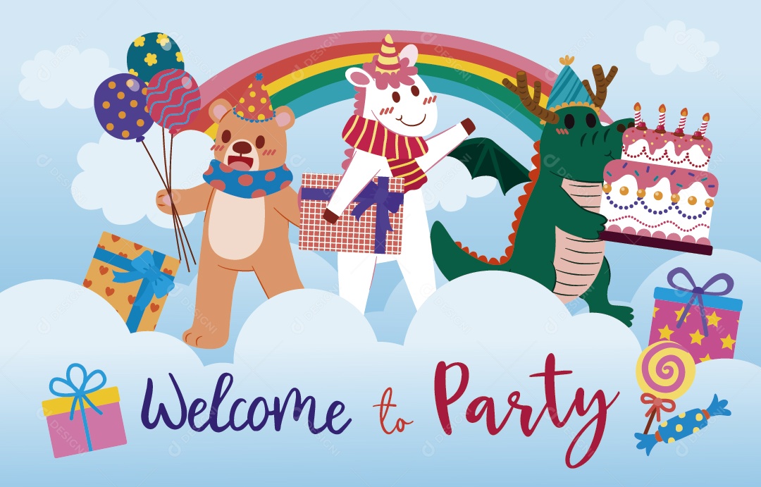 Feliz de Aniversario Ilustração Vetor EPS