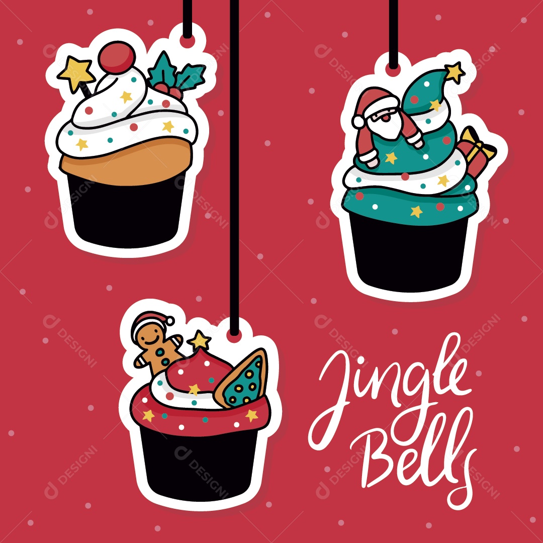 Bolinhos de Natal Ilustração Vetor EPS