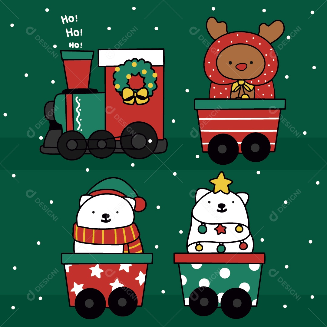 Desenhos Animados de Natal Ilustração Vetor EPS