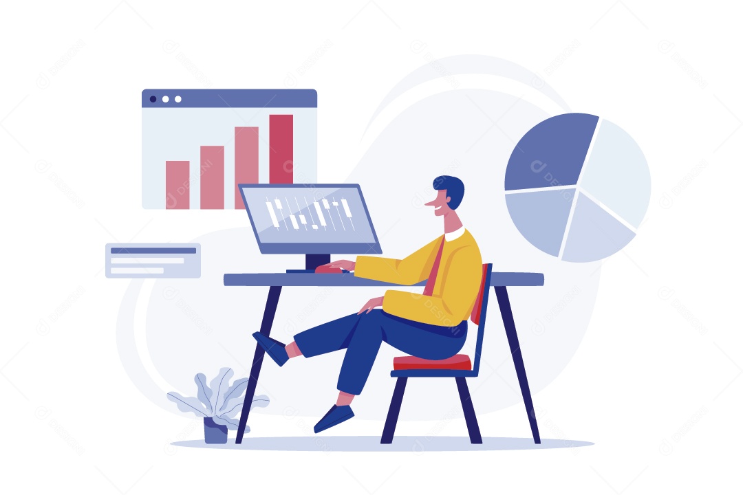 Gestão de Negócios Ilustração Vetor EPS