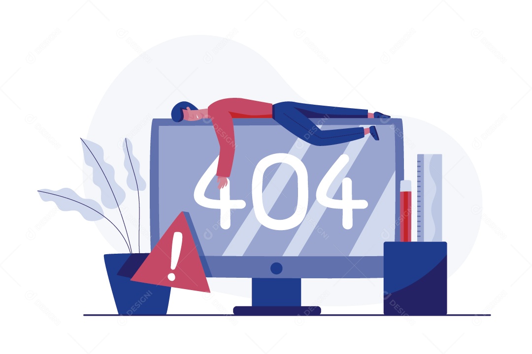 Erro de Dados 404 Ilustração Vetor EPS