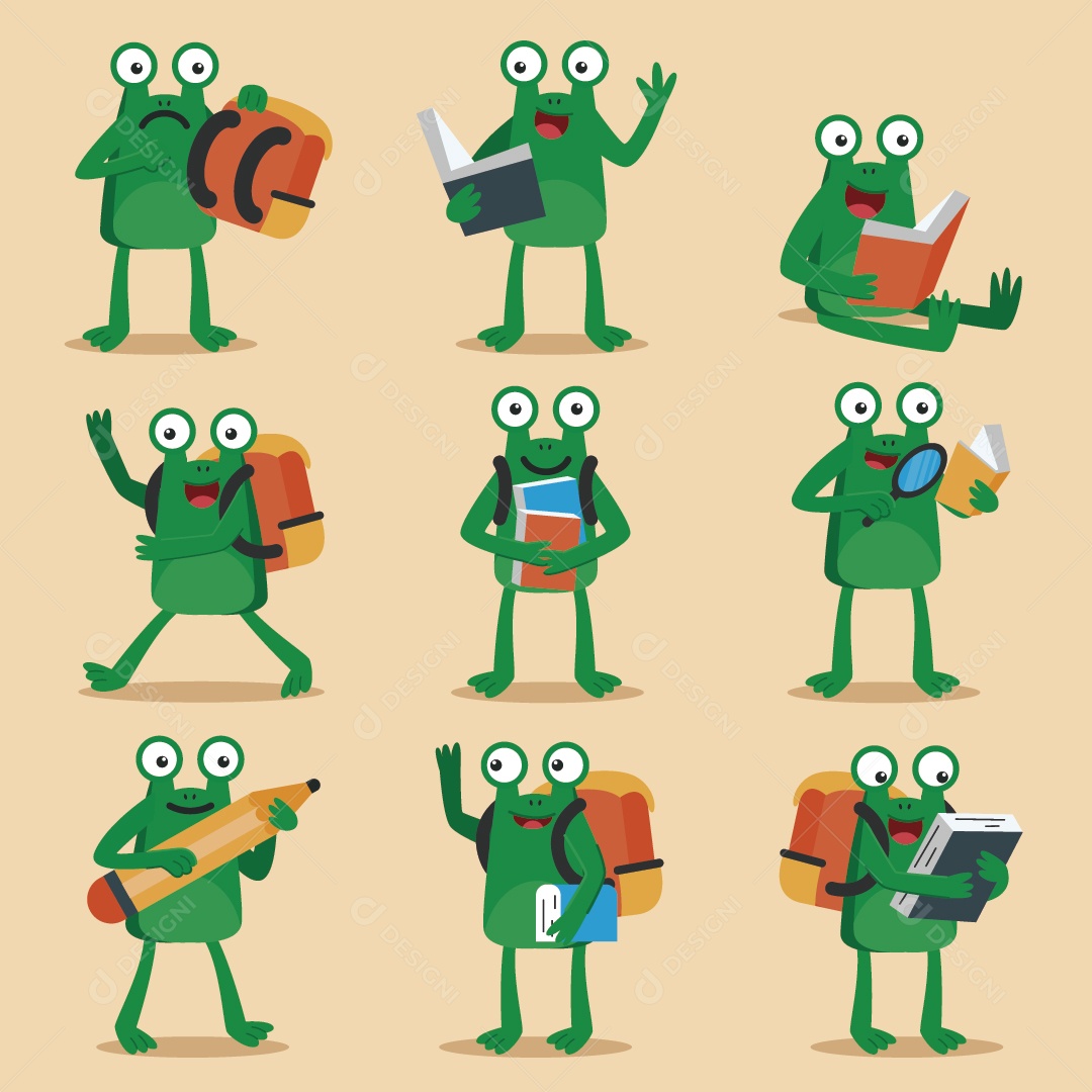 Sapo Personagem Ilustração Vetor EPS