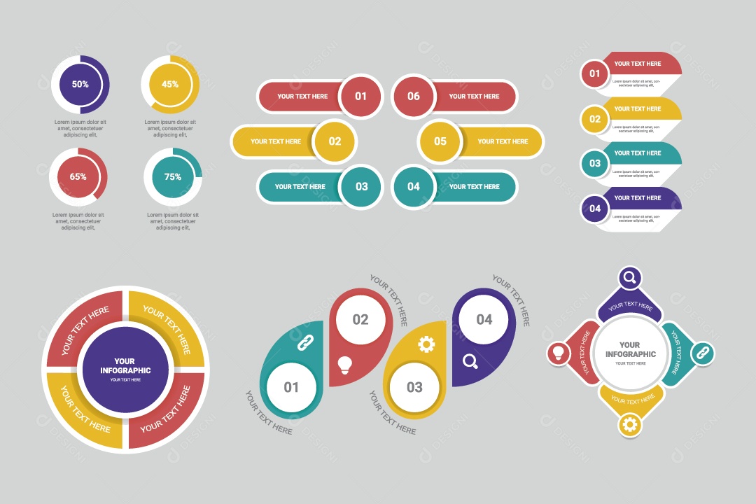 Infográfico Ilustração Vetor EPS