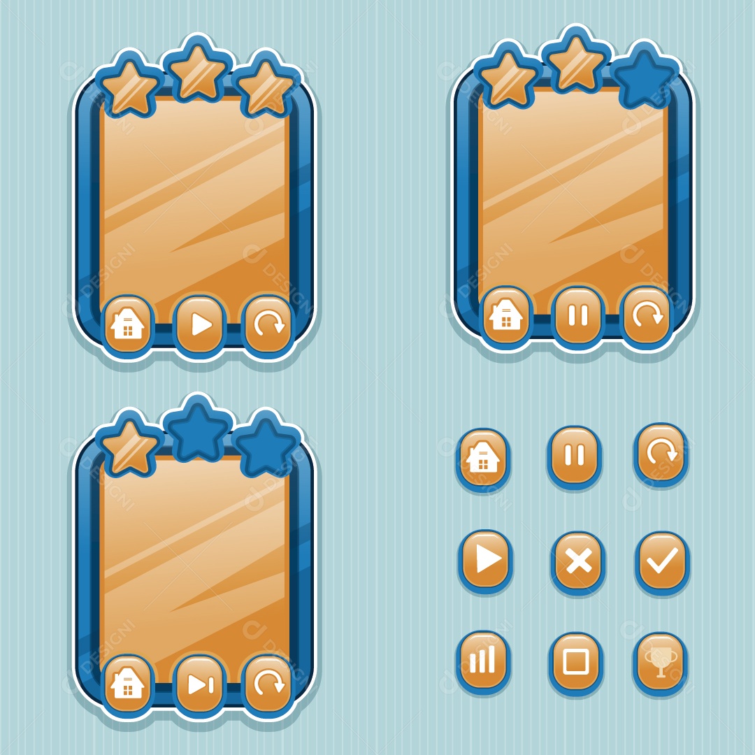 Menu de Jogos Ilustração Vetor EPS