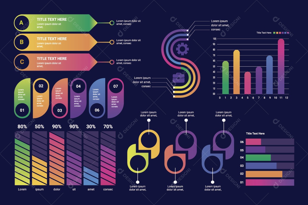 Infográfico Ilustração Vetor EPS