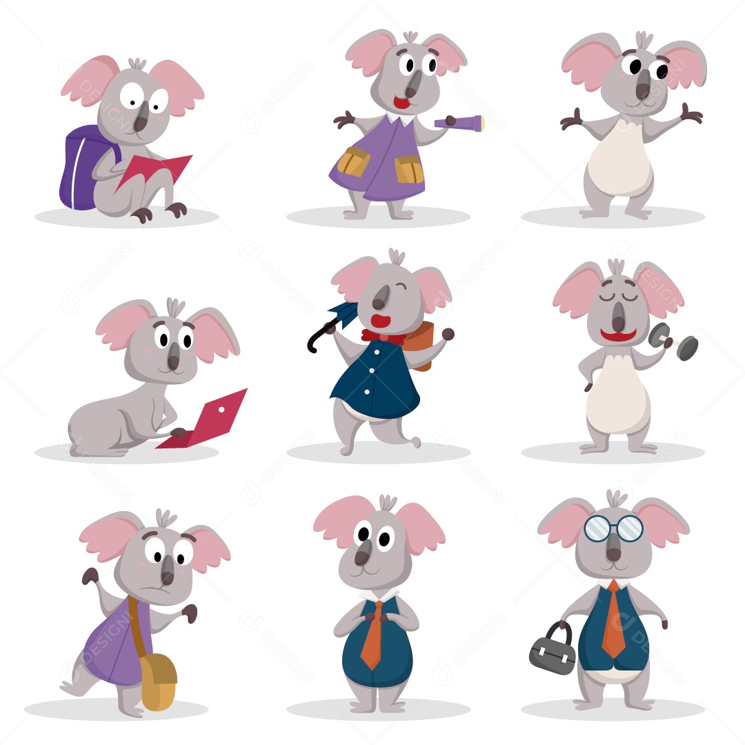 Ratos Personagem Ilustração Vetor EPS