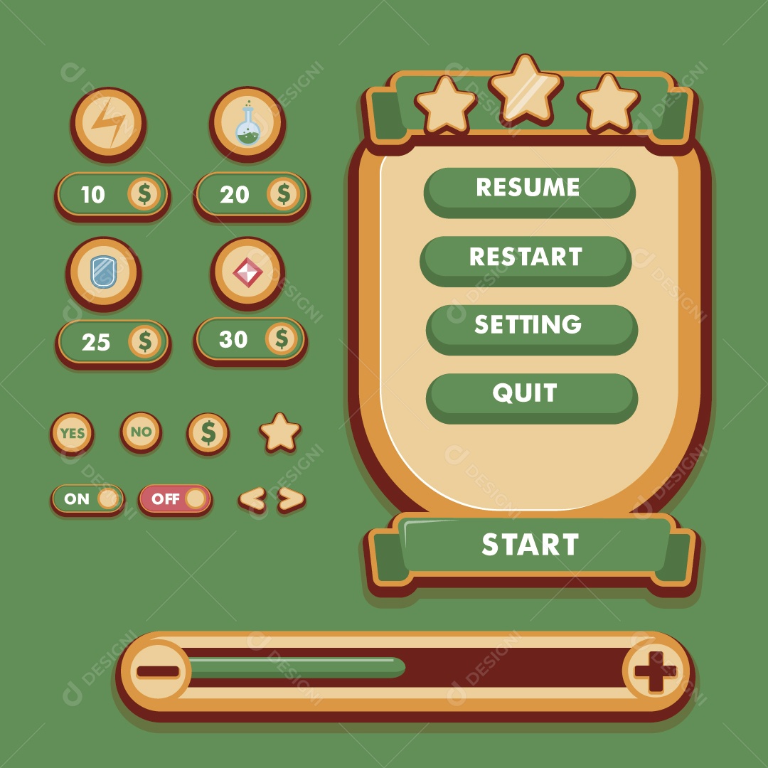 Menu de Games Ilustração Vetor EPS