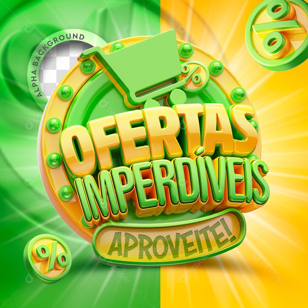 Selo 3D Ofertas Imperdíveis Aproveite