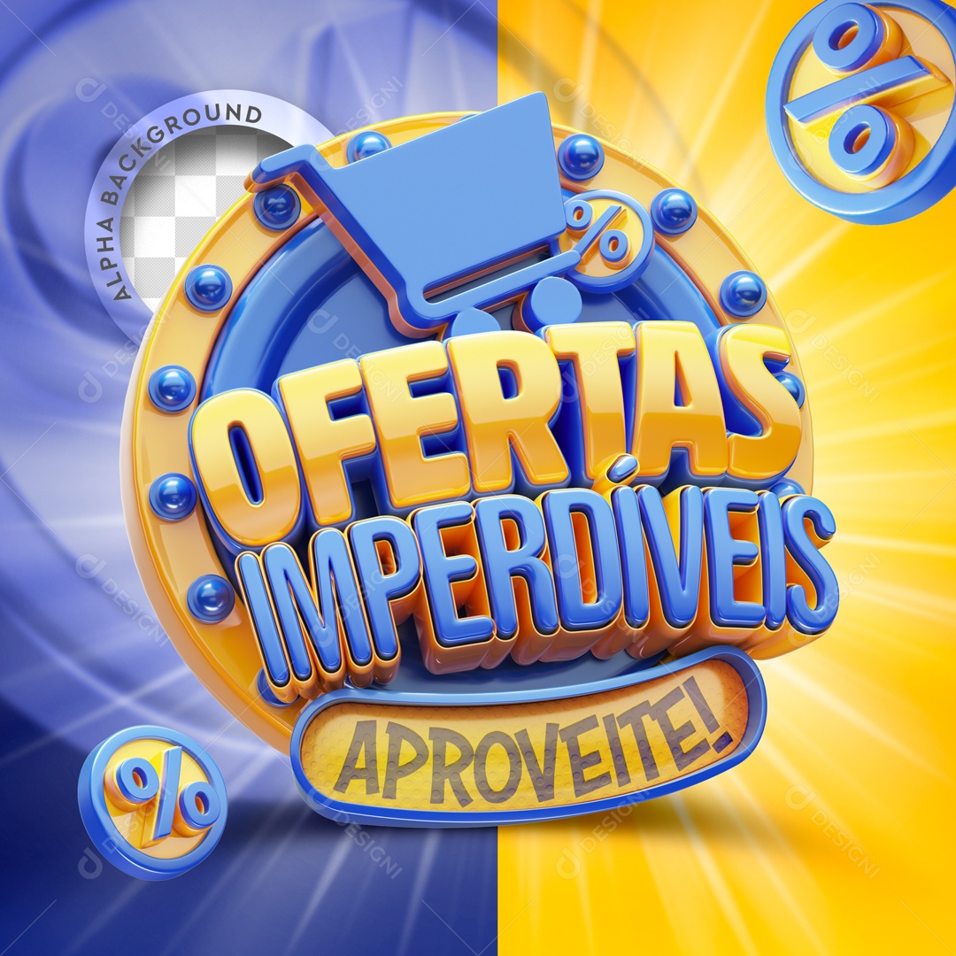 Ofertas Imperdíveis Aproveite Selo 3D Para Composição PSD