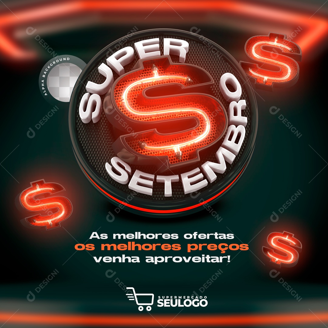 Social Media Super Setembro Os Melhores Preços PSD Editável