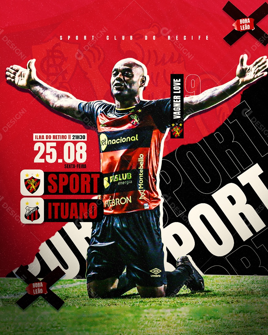 Sport x Ituano Série B Wagner Love Social Media PSD Editável