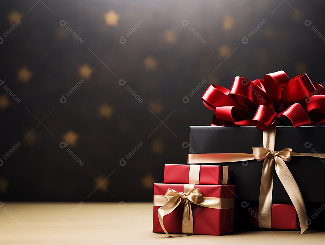 Carrinho de compras com caixas de presente para o conceito de feriado de sexta-feira negra