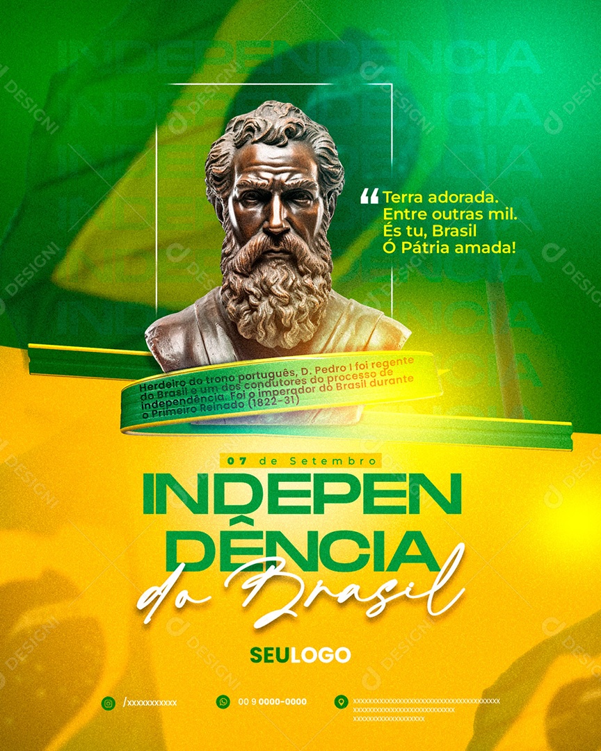 Independência Do Brasil 07 De Setembro Social Media PSD Editável