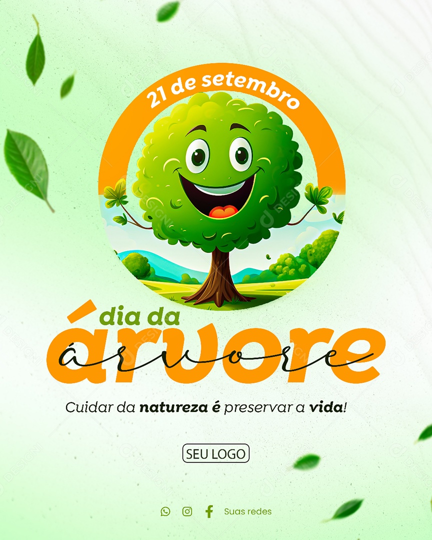 Cuidar Da Natureza Dia Da Árvore 21 De Setembro Social Media PSD Editável