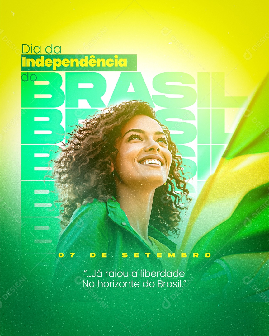Social Media Raiou a Liberdade Dia Da Independência Do Brasil PSD Editável