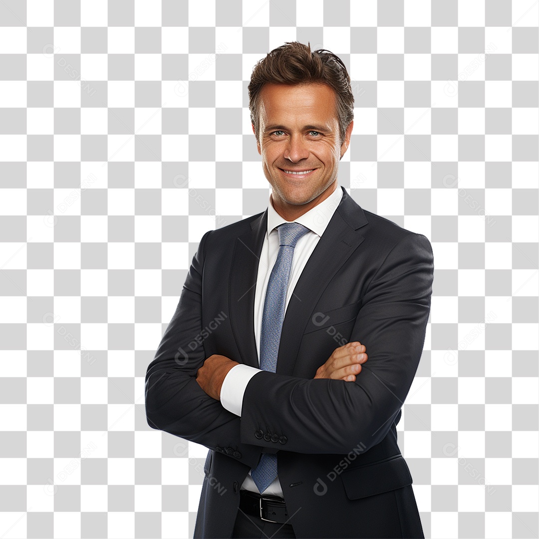 Homem Empresário de Terno PNG Transparente