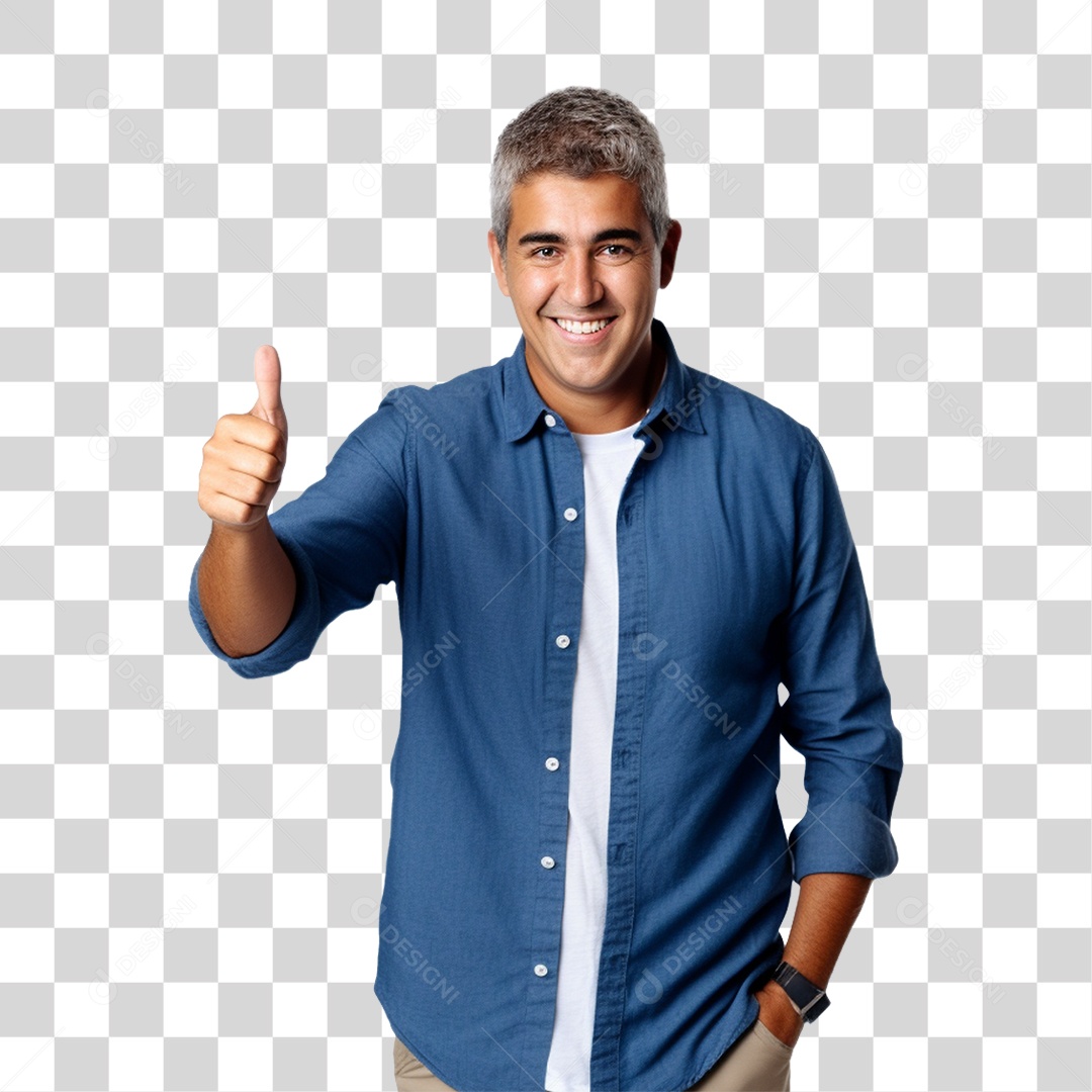 Homem Sorrindo Feliz PNG Transparente