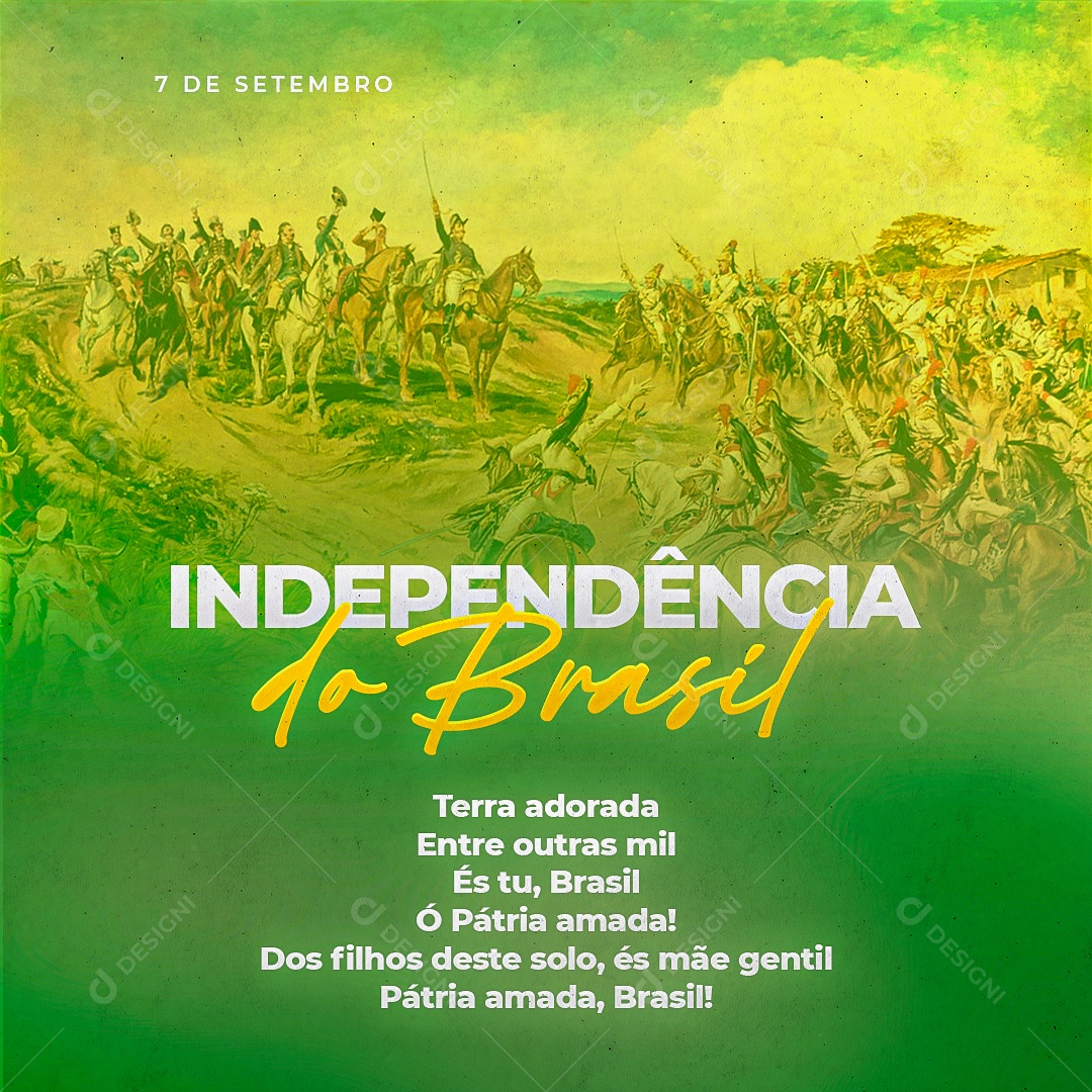 Feed 7 de Setembro Independência do Brasil Social Media PSD Editável