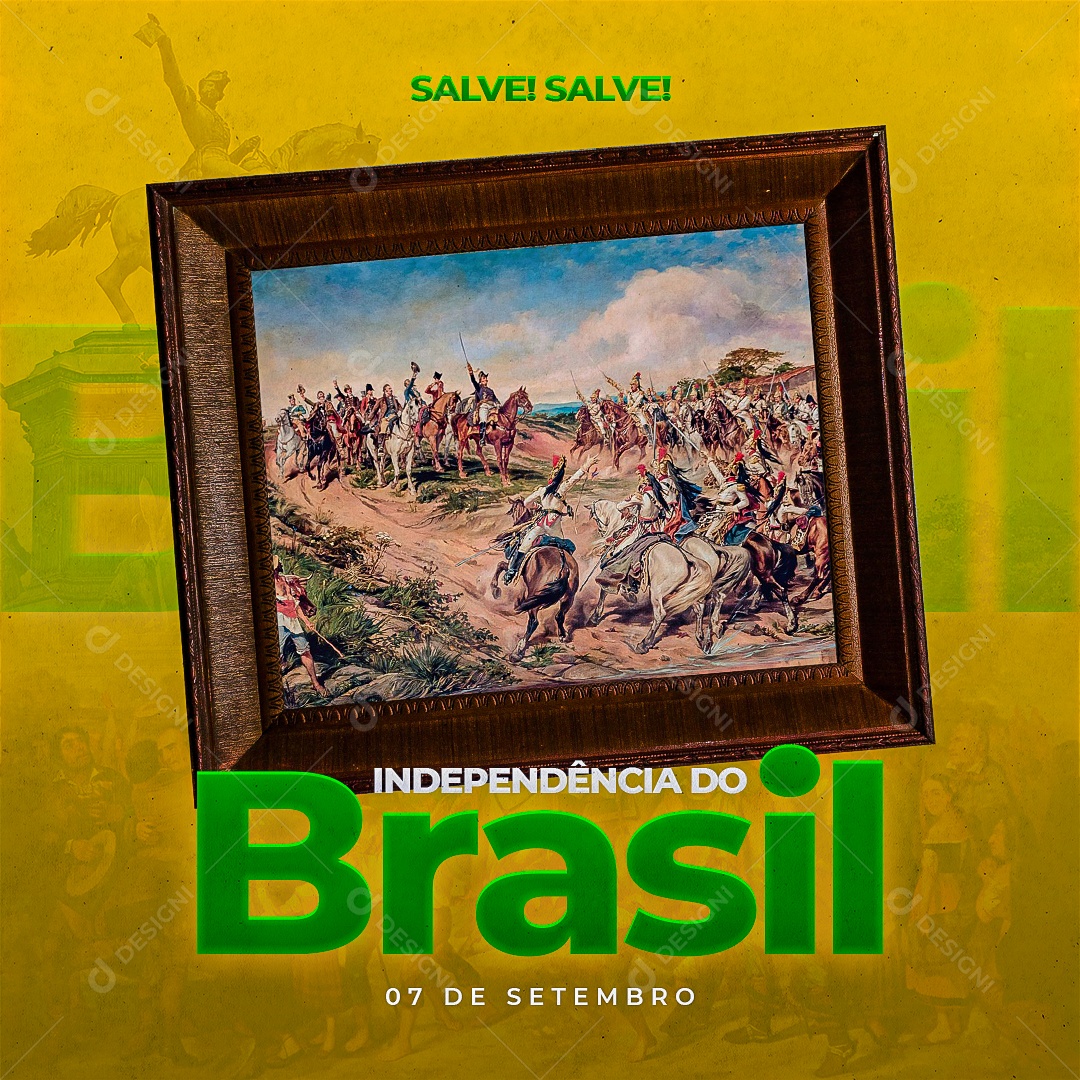 Independência do Brasil Salve! Salve Social Media PSD Editável
