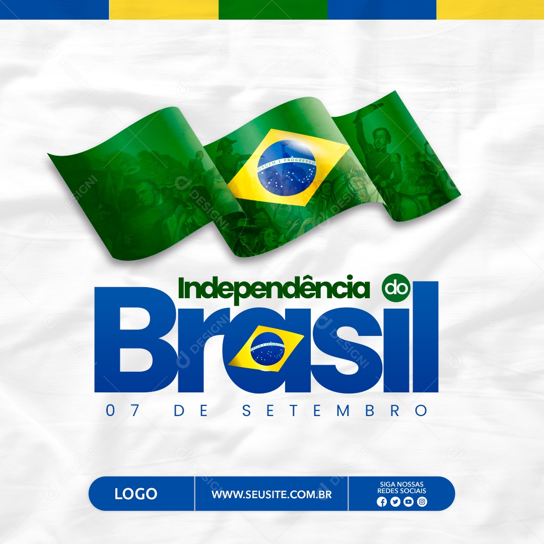 Social Media Independência Do Brasil 07 De Setembro PSD Editável