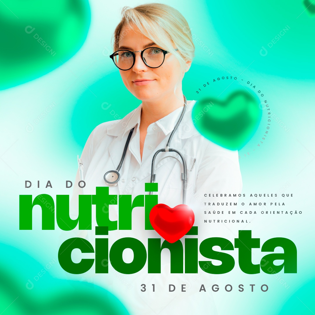 Social Media Dia Do Nutricionista 31 de Agosto PSD Editável