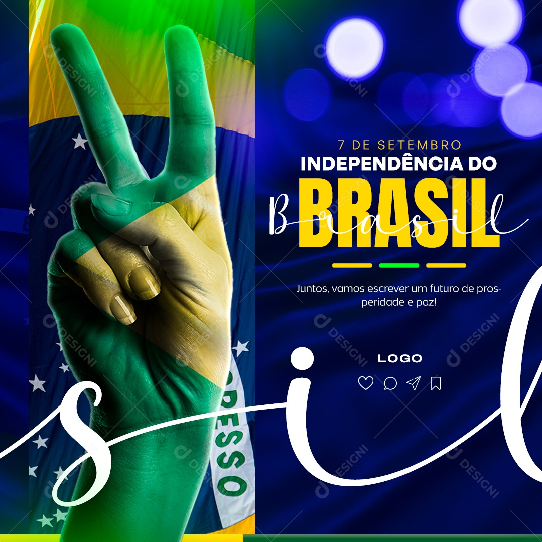 Social Media 7 De Setembro Independência Do Brasil PSD Editável