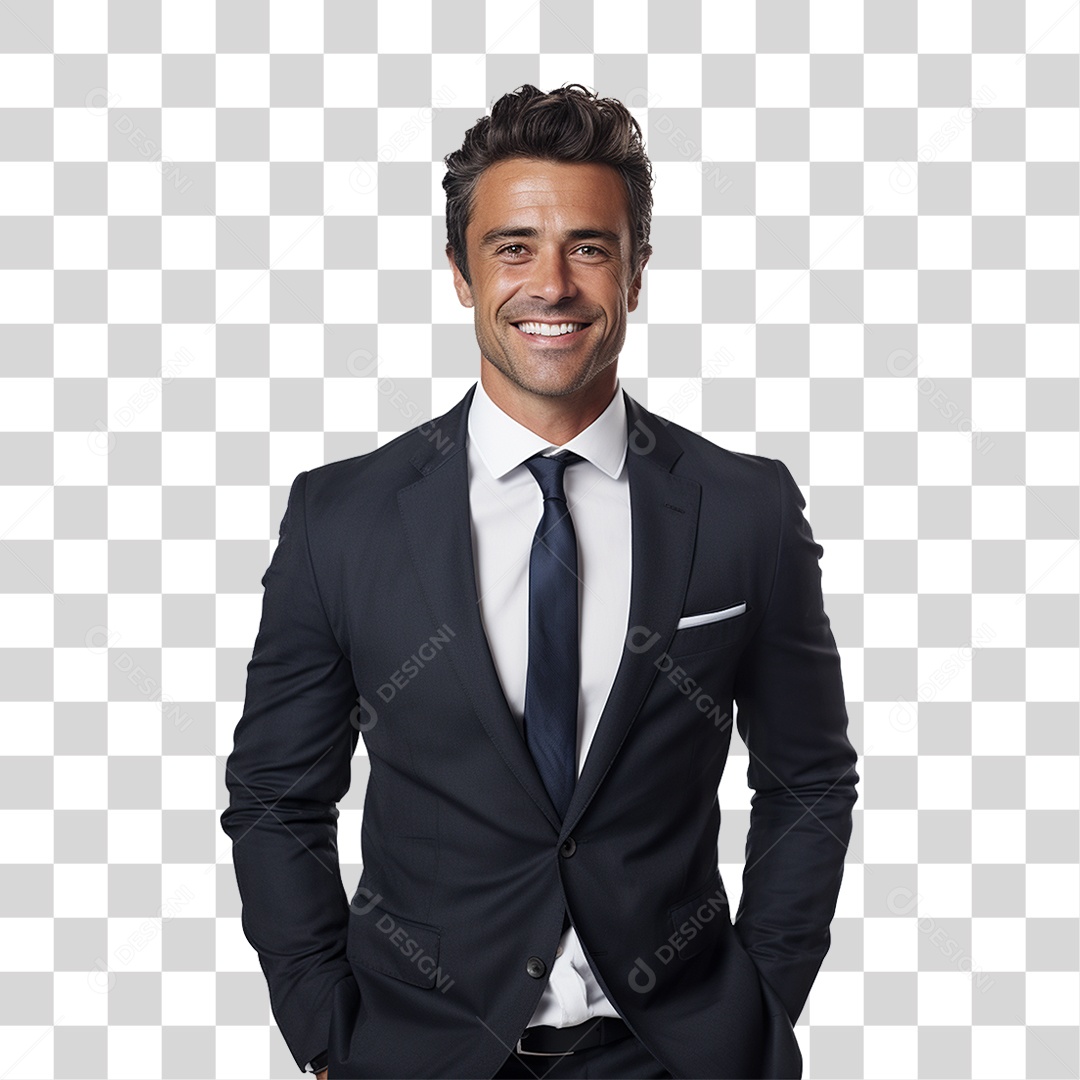 Homem Empresário de Terno PNG Transparente