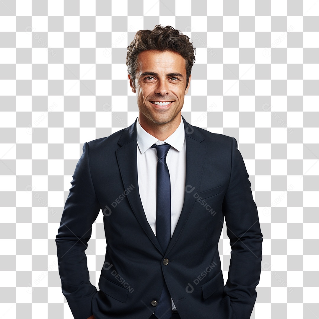 Homem Empresário de Terno PNG Transparente