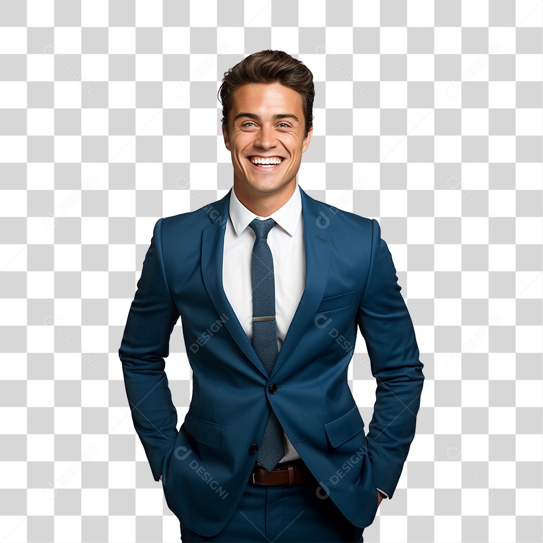 Homem Empresário de Terno PNG Transparente