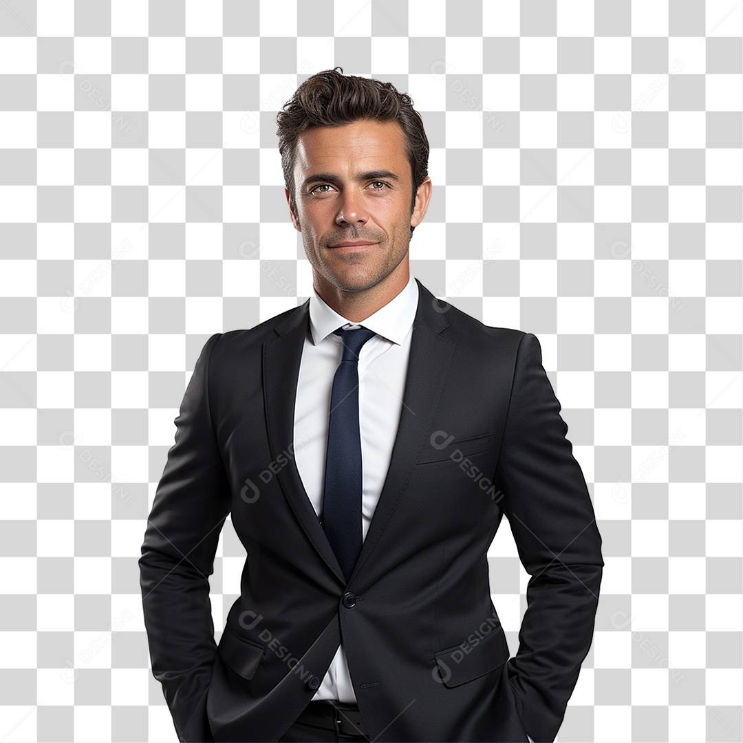 Homem Empresário de Terno PNG Transparente