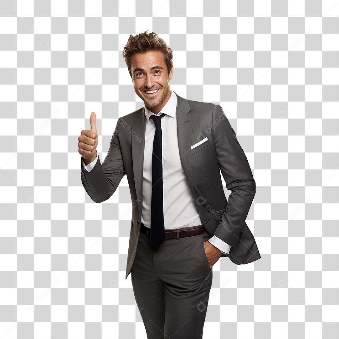 Homem Empresário de Terno PNG Transparente