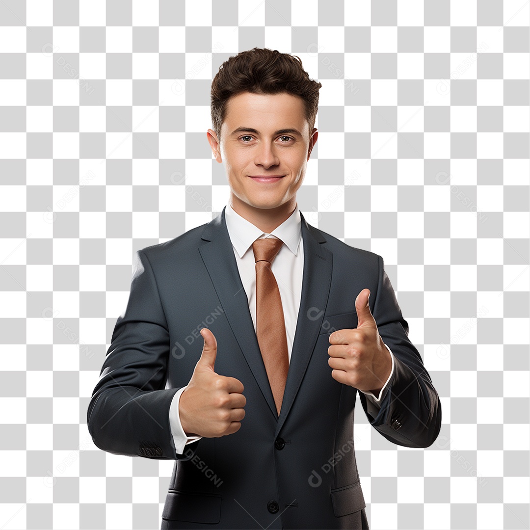 Homem Empresário de Terno PNG Transparente