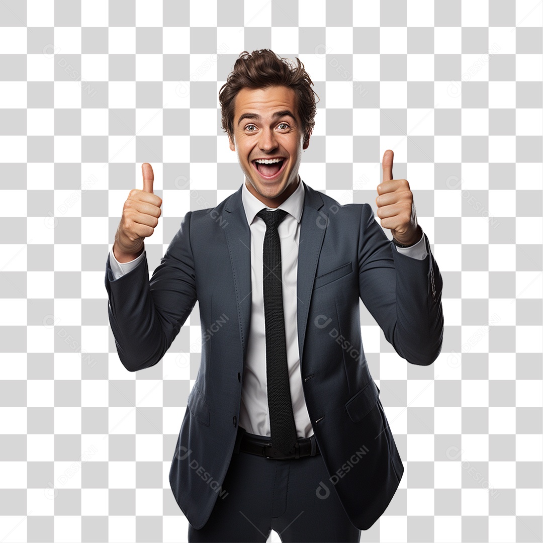 Homem Empresário de Terno PNG Transparente