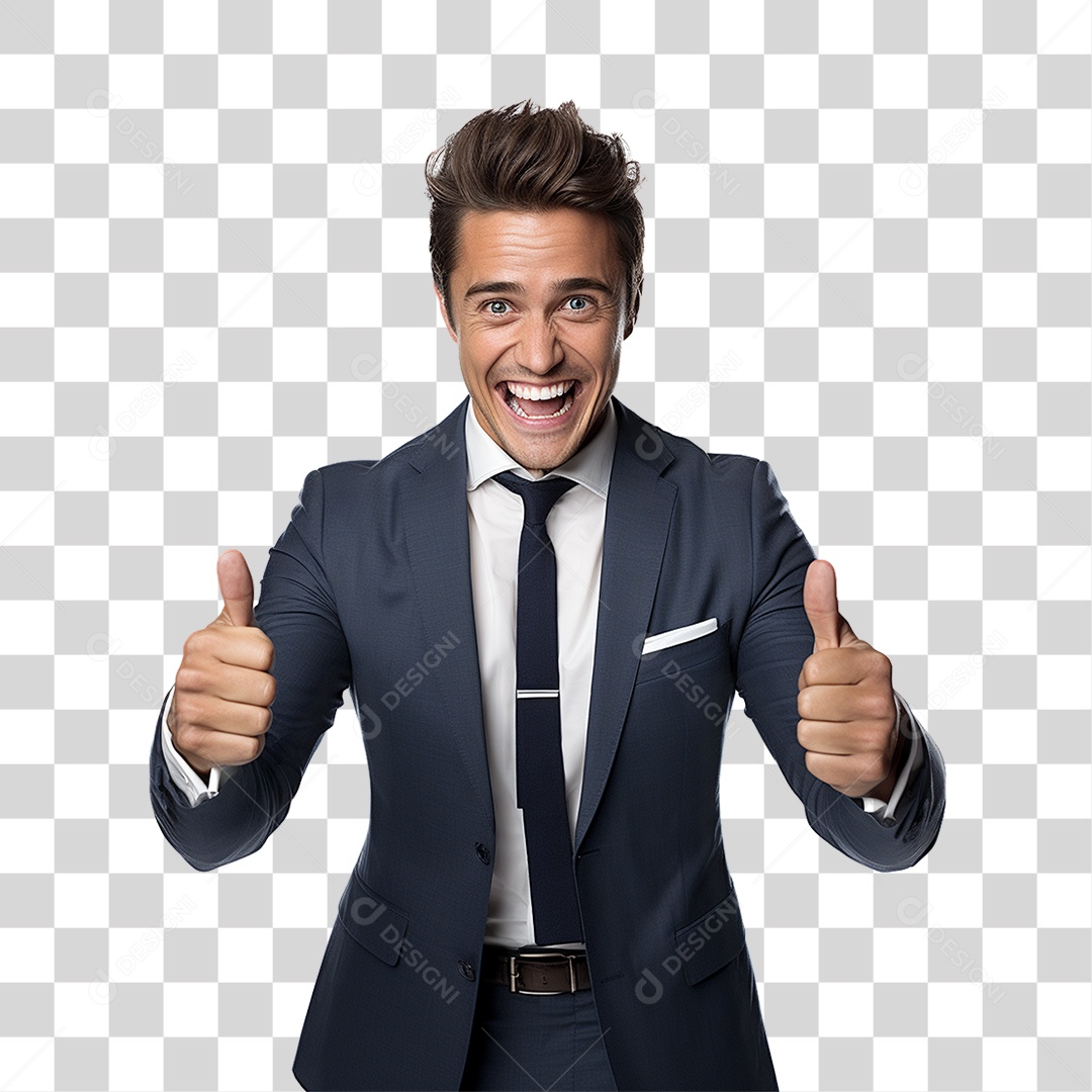 Homem Empresário de Terno PNG Transparente